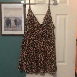 Leopard print romper